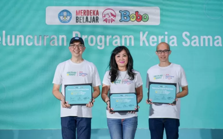 Kemendikbudristek Berkolaborasi dengan AIA dan Majalah Bobo Wujudkan Sekolah Sehat