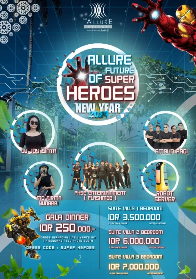Futuristic dan Super Hero di The Allure Villas
