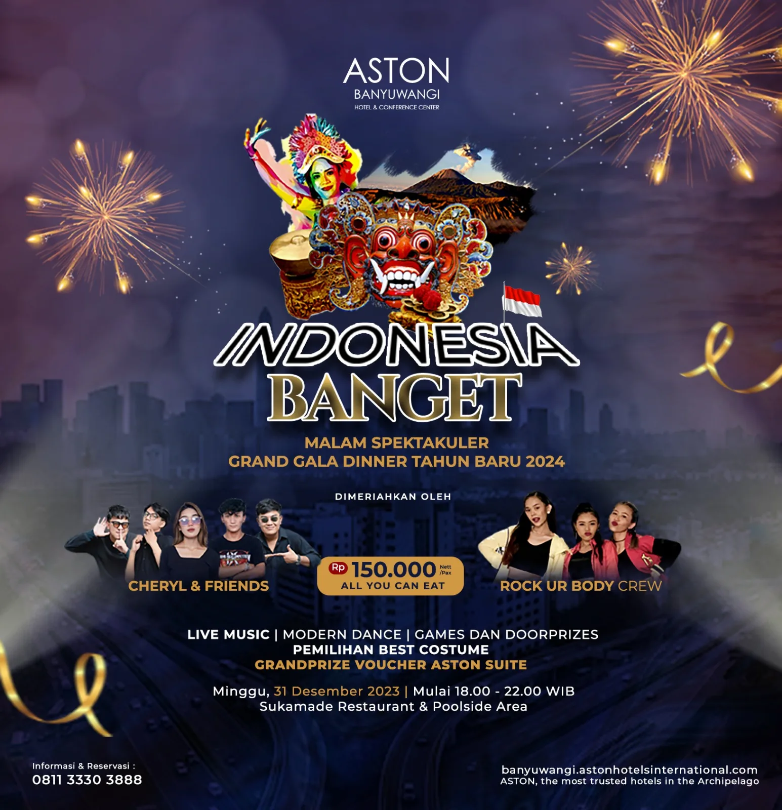 Merayakan Tahun baru dengan menu terbaik Nusantara, inilah Indonesia Banget! Grand Gala dinner ASTON Banyuwangi