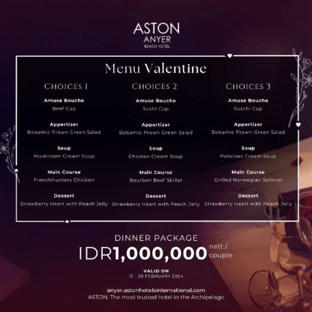 Rayakan Bulan Kasih Sayang Dengan Pengalaman Makan Malam Yang Memikat Bersama Aston Anyer Beach Hotel