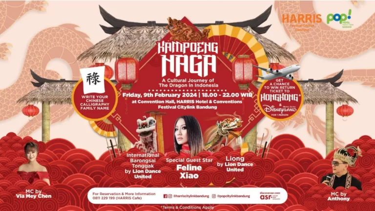 HARRIS & POP! Festival Citylink Bandung Hadirkan Menu Akulturasi Indonesia Dan Cina Dalam Perayaan Tahun Baru Imlek Dengan Tema Kampoeng Naga