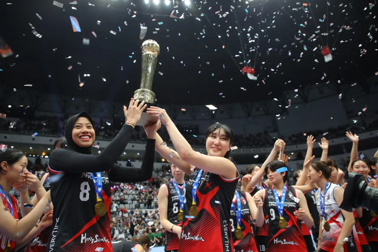 Red Sparks Kalahkan Indonesia All Star 3-2 Pada Laga Eksibisi Fun Volley Ball 2024