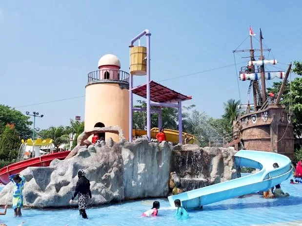 Rekomendasi Tempat Liburan Lebaran, Columbus Water Park Bekasi Suguhkan Nuansa Pelaut Karibia