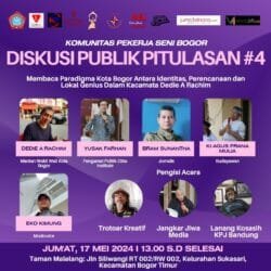 Diskusi Publik Pitulasan #4 “Membaca Paradigma Kota Bogor Antara Identitas, Perencanaan dan Lokal Genius”