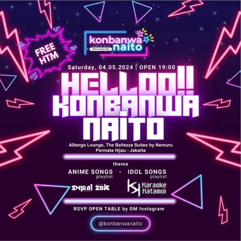 KONBANWA NAITO, Ajang Musik Seru-seruan Pecinta Budaya Modern Jepang Hadir Di Jakarta, Ini Dia Lokasinya