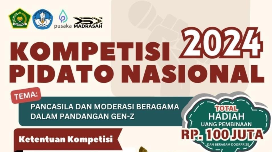 Direktorat KSKK Madrasah Gelar Kompetisi Pidato Nasional 2024