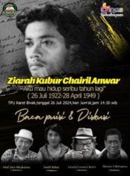 Ziarah Kubur ke Makam Chairil Anwar akan Diisi dengan Diskusi dan Baca Puisi
