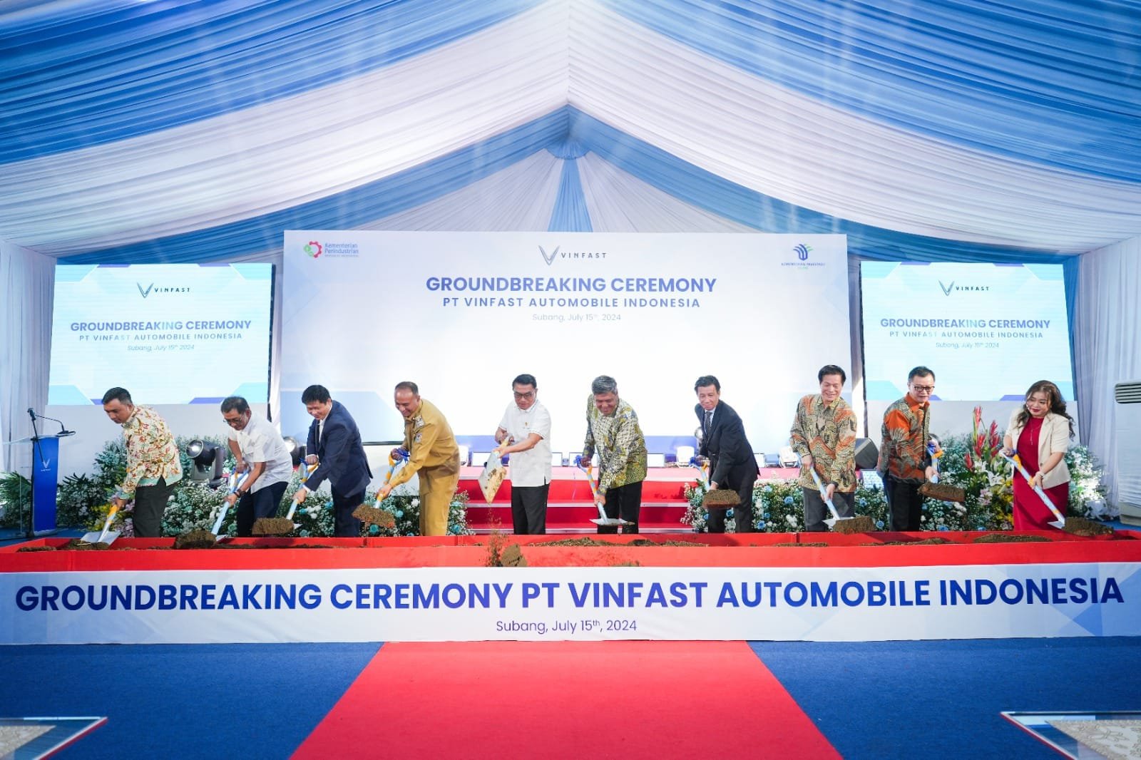 VinFast Resmikan Pembangunan Pabrik Perakitan Kendaraan Listrik Pertama di Indonesia