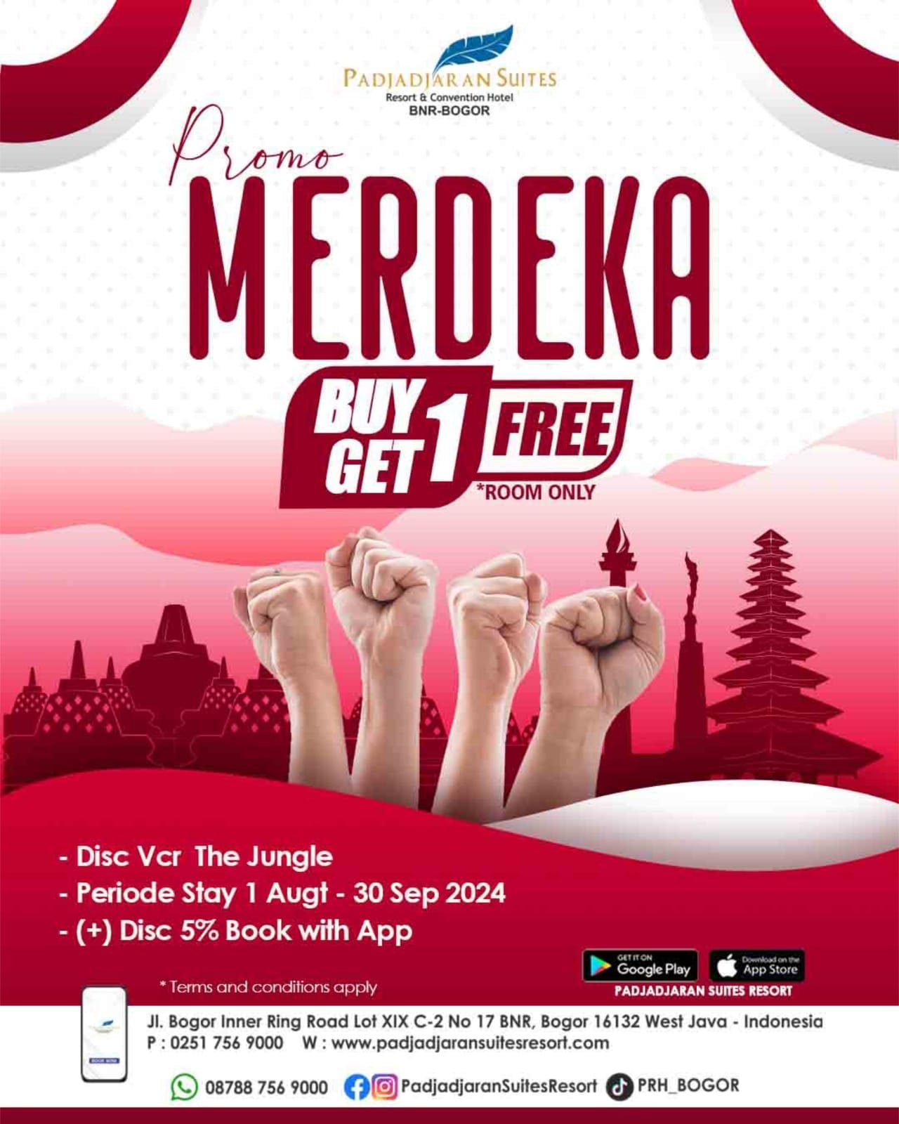Rayakan HUT Kemerdekaan RI ke-79 Tahun, Padjadjaran Suites Resort & Convention Hotel Tawarkan Promo "Merdeka Buy 1 get 1 free"
