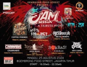 Semarakan Bulan Kemerdekaan, JAM SESSION a tribute night Hadirkan Tribute Band Legend Era 90an