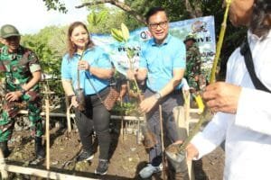 Kodim 1611/Badung Bali dan QNET Terus Tingkatkan Jumlah Bakau Produktif di Taman Hutan Raya Ngurah Rai