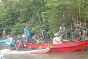 Kodim 1611/Badung Bali dan QNET Terus Tingkatkan Jumlah Bakau Produktif di Taman Hutan Raya Ngurah Rai