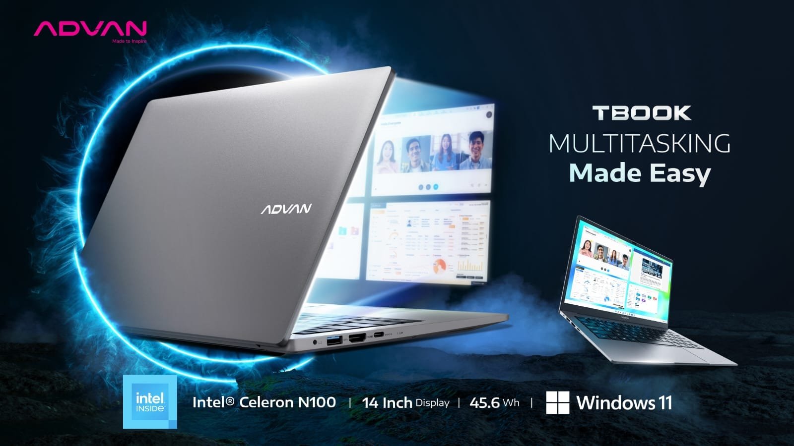 ADVAN TBOOK Terbaru dengan Prosesor Intel Celeron N100: Performa Tinggi untuk Kegiatan Sehari-hari
