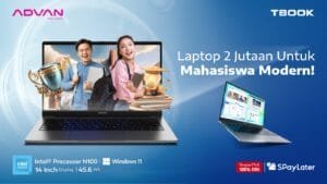 ADVAN TBOOK Terbaru dengan Prosesor Intel Celeron N100: Performa Tinggi untuk Kegiatan Sehari-hari