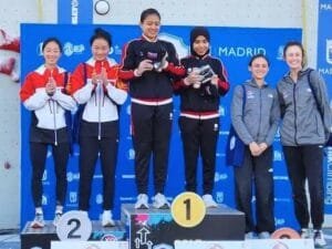 Atlet Panjat Tebing Indonesia Kembali Harumkan Nama Bangsa Sukses Raih Emas di IFSC 4 Speed Madrid 2024