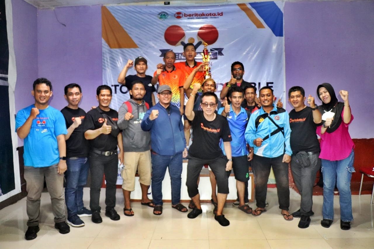 Jalin Keakraban Antar Media dan Masyarakat, Beritakota Sukses Gelar Turnamen Tenis Meja