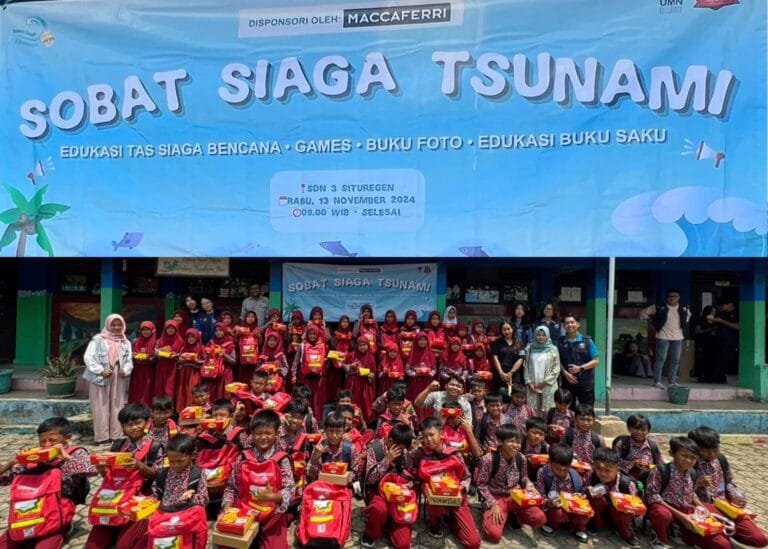 Komitmen Maccaferri terhadap lingkungan untuk meningkatkan kualitas hidup berkelanjutan diwujudkan dalam kegiatan CSR Sobat Siaga Tsunami: Kolaborasi dengan mahasiswa Universitas Multimedia Nusantara, Gugus Mitigasi Lebak Selatan, dan FPRB Situregen