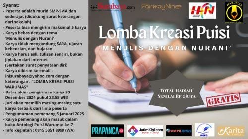Gairahkan Semangat Literasi Kesusasteraan, Warumas Gelar Lomba Kreasi Puisi Berskala Nasional