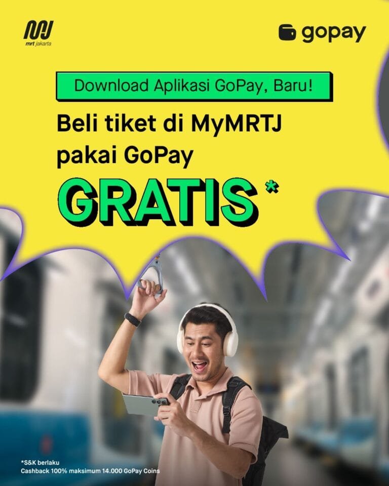 MRT Jakarta Hadirkan Pembayaran Tiket Menggunakan GoPay di MRT Jakarta