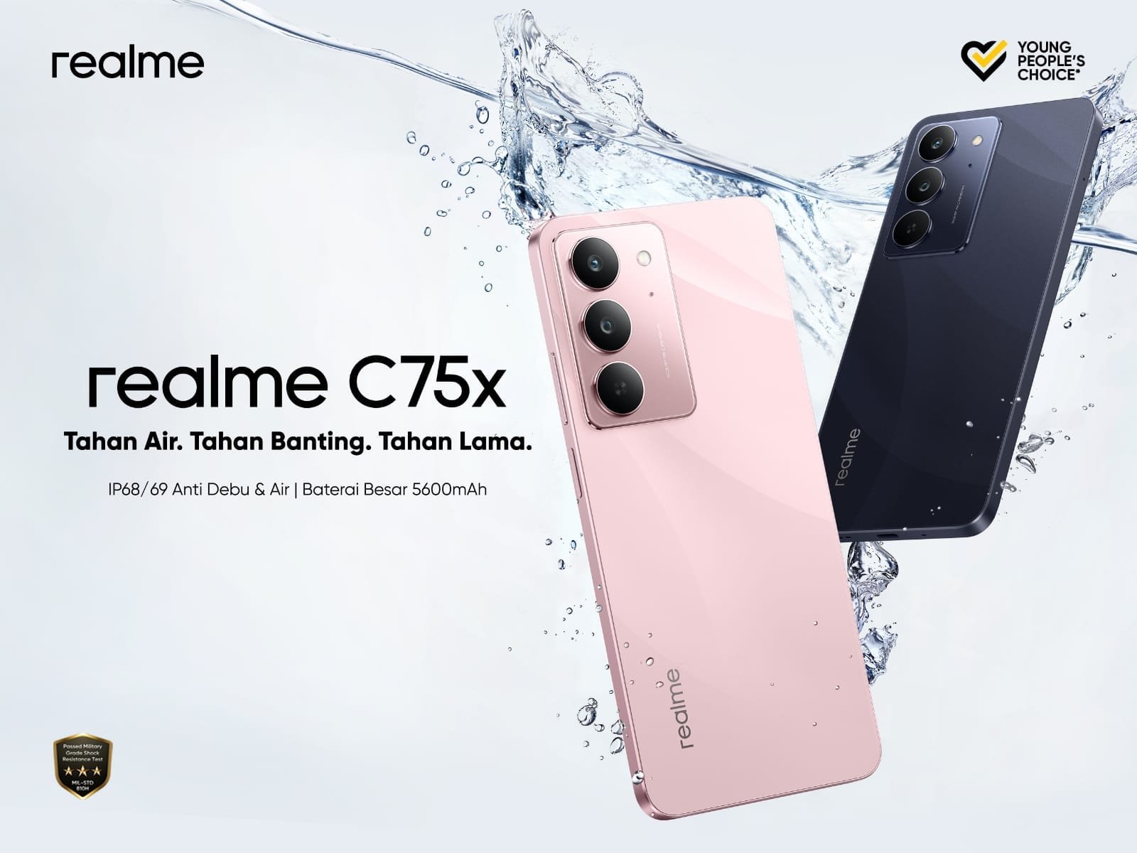 realme C75x Resmi Hadir Menjadi Smartphone Tahan Air Tiap Kondisi dengan IP69 Paling Terjangkau di Kelasnya, dengan Harga Rp2.199.000