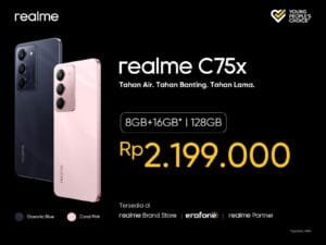 realme C75x Resmi Hadir Menjadi Smartphone Tahan Air Tiap Kondisi dengan IP69 Paling Terjangkau di Kelasnya, dengan Harga Rp2.199.000