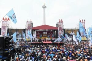 May Day 2025 di Monas, Presiden Prabowo Temui 200 Ribu Buruh
