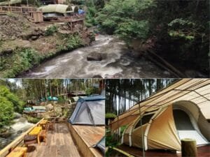 Muara Rahong Glamping Riverside: Camping Mewah Plus Alam Asri di Bandung Selatan