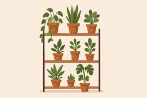 Rak Kayu atau Besi untuk Tanaman Vertikal? Yuk, Simak Plus Minusnya!