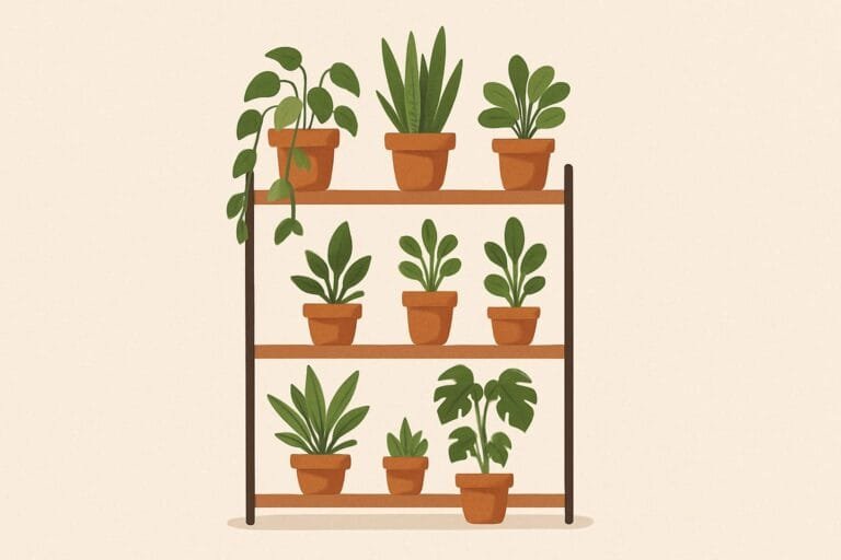 Rak Kayu atau Besi untuk Tanaman Vertikal? Yuk, Simak Plus Minusnya!