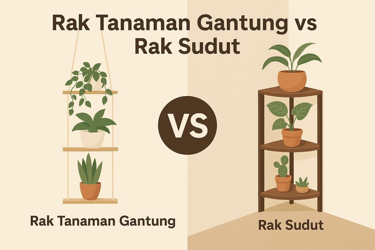 Rak Tanaman Gantung vs. Rak Sudut: Mana yang Cocok Buat Rumah Kamu?