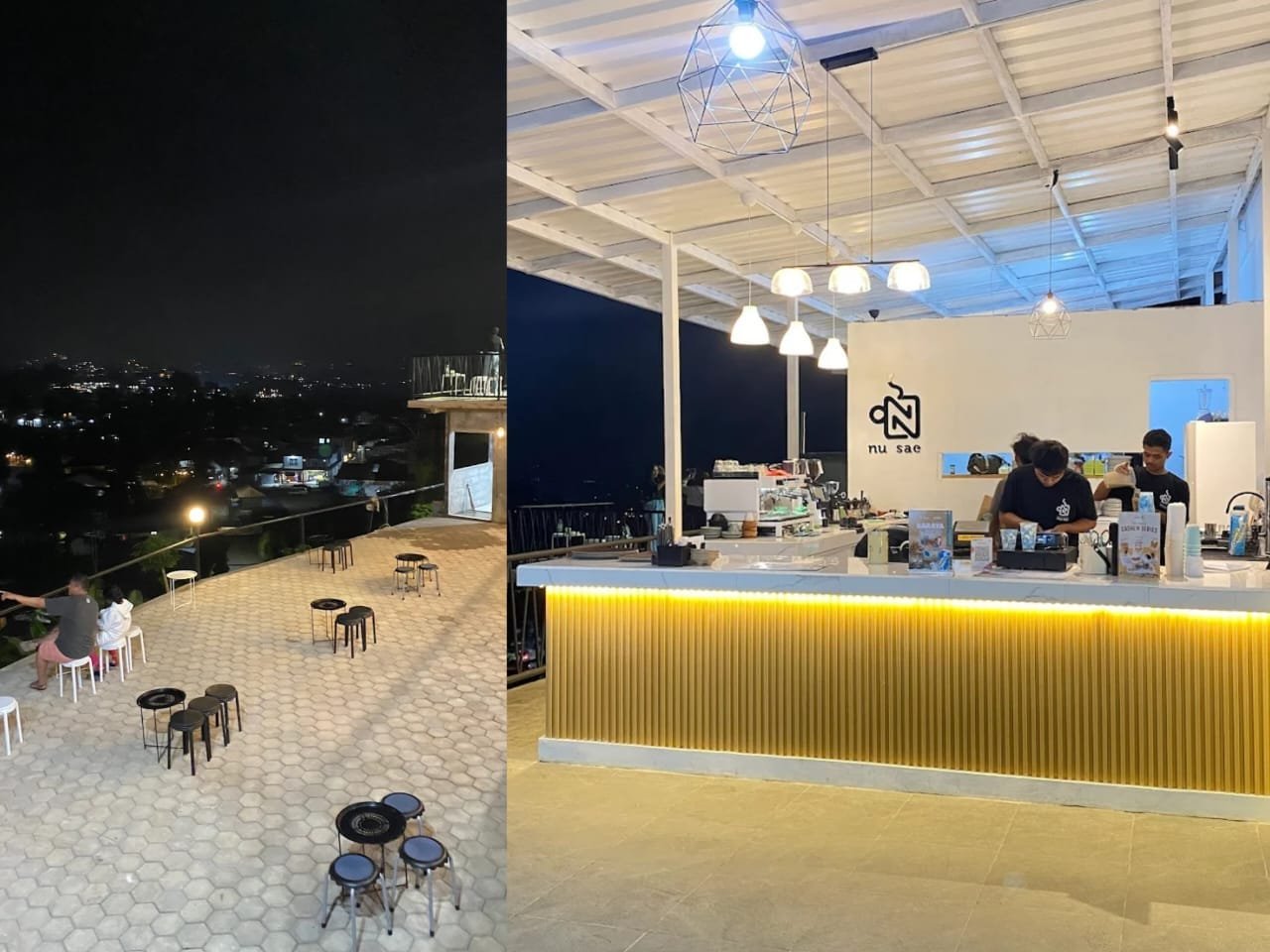 Tempat Nongkrong Baru di Puncak! Kopi Nu Sae, Surganya Pecinta Kopi & Pemandangan Malam