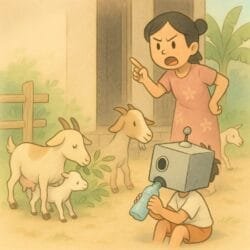 Jangan Ganggu! Lagi Gigitin Botol dan Nyari Komisi Kambing