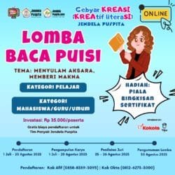 Lomba Baca Puisi Nasional 2025, Ajang Literasi yang Satukan Kata dan Rasa