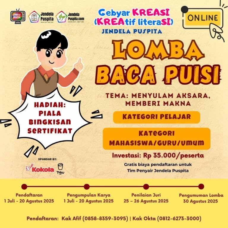 Lomba Baca Puisi Nasional Jendela Puspita 2025: Menyulam Aksara, Memberi Makna