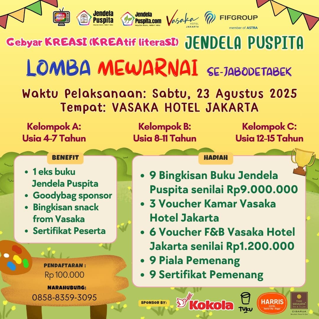Lomba Mewarnai Anak 23 Agustus 2025 di Jakarta: Seru, Edukatif, dan Penuh Hadiah!