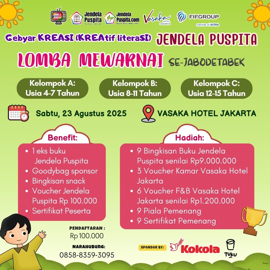 Lomba Mewarnai Anak Agustus 2025, Ajang Kreativitas Terbesar Se-Jabodetabek