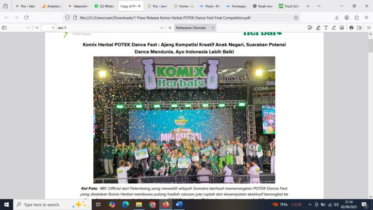 MIC Official Juara Komix Herbal POTEK Dance Fest, Siap Tampil di Kancah Internasional