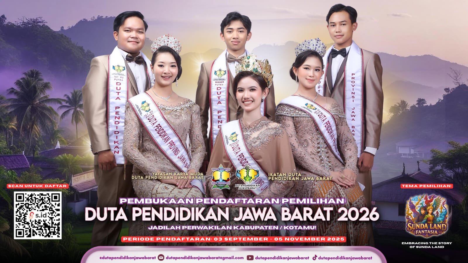 Sunda Land Fantasia: Audisi Duta Pendidikan Jawa Barat 2026 Resmi Dibuka
