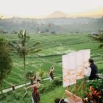 Putu PW Winata “Melukis Suara Alam Pagi Jatiluwih”