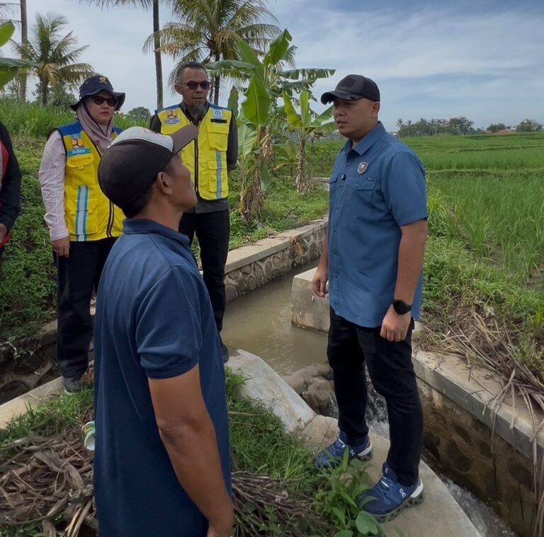Genjot Ketahanan Pangan, Stafsus Menko AHY Tinjau Proyek Irigasi di Cianjur
