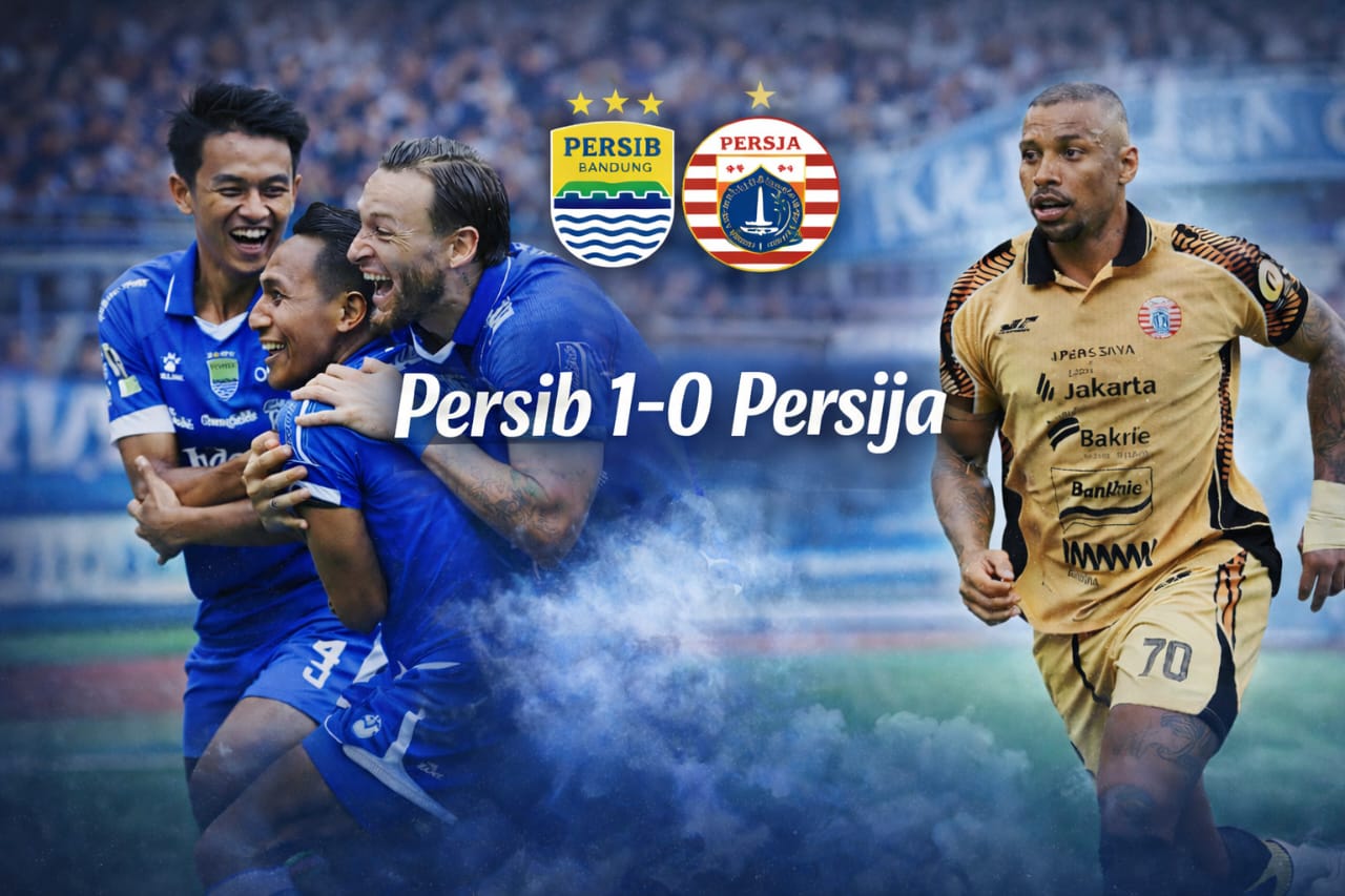 Gol Cepat Beckham Putra Antar Persib Menangi Derby dan Bertahan di Puncak Klasemen