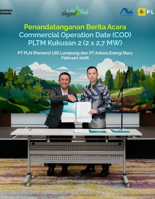 Arkora Hydro Resmikan PLTM Kukusan 2 di Lampung, Produksi 35 GWh per Tahun