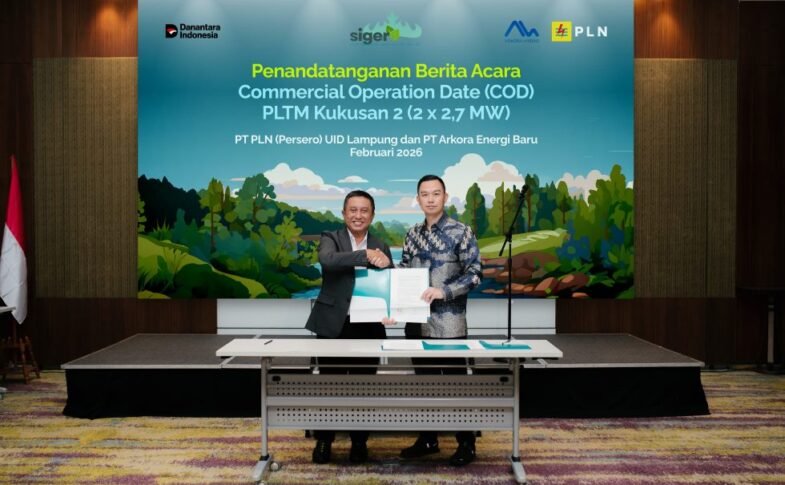 Arkora Hydro Resmikan PLTM Kukusan 2 di Lampung, Produksi 35 GWh per Tahun