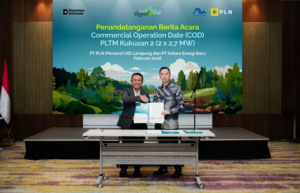 Arkora Hydro Resmikan PLTM Kukusan 2 di Lampung, Produksi 35 GWh per Tahun