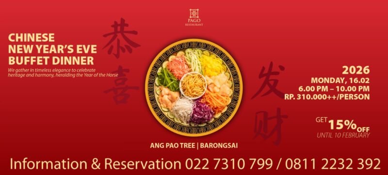 Rayakan Imlek Lebih Hangat, Chinese New Year’s Eve Buffet Dinner Hadir di The Papandayan