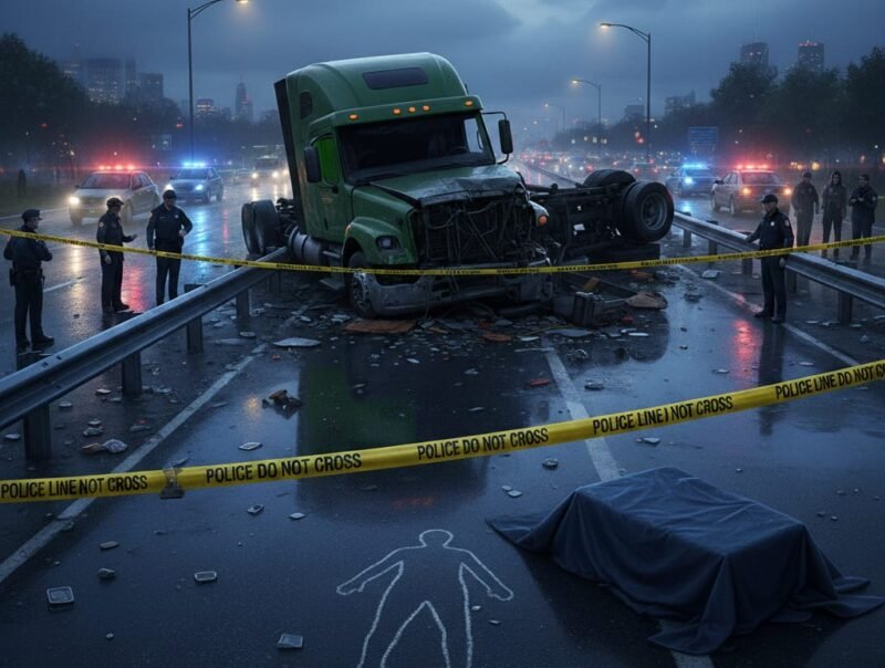 Laka Lantas Tragis di Jalan Parungpanjang, Pemotor Tewas Terlindas Truk di Tanjakan DO