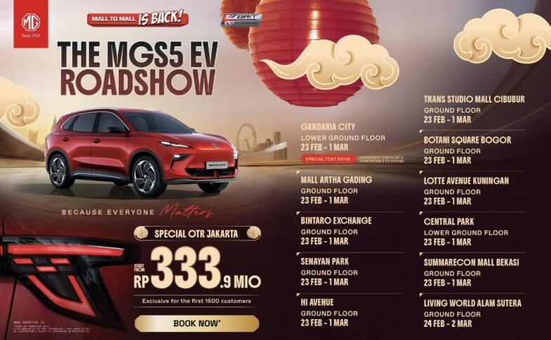 MG Indonesia Bawa MGS5 EV Lebih Dekat ke Konsumen Urban Lewat Roadshow di Mall Jakarta