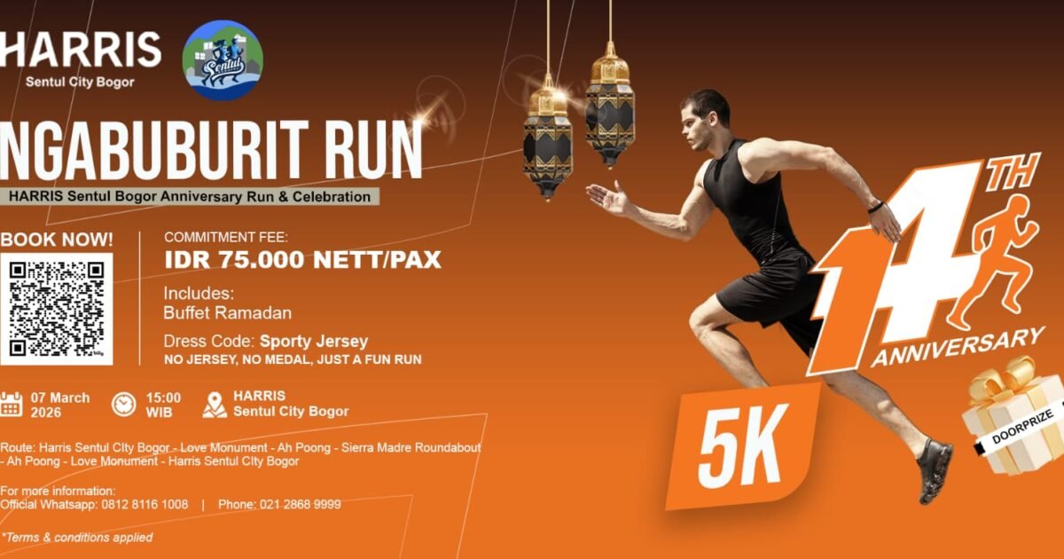HARRIS Sentul City Bogor Gelar Ngabuburit Run 5K, Rayakan Anniversary ke-14 dengan Lari & Bukber