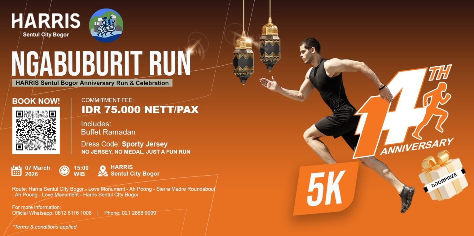 HARRIS Sentul City Bogor Gelar Ngabuburit Run 5K, Rayakan Anniversary ke-14 dengan Lari & Bukber