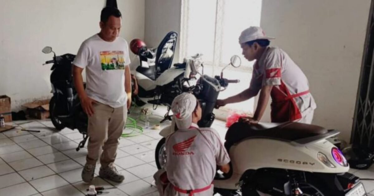 Jelang Mudik Lebaran 2026, Pemdes Ciangsana dan Honda Gelar Servis Motor Gratis